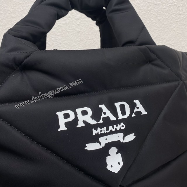 Prada專櫃秋冬新款托特包 2VG082 普拉達黑色尼龍布手提購物袋 csp1643